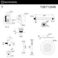 Система для душа скрытого монтажа WHITECROSS Y YSET12NIB (брашированный никель) — 3