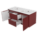 Wine - 120 Тумба подвесная 2 ящ., 2дв., красная матовая эмаль (бордовая)