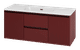 Wine - 120 Тумба подвесная 2 ящ., 2дв., красная матовая эмаль (бордовая)