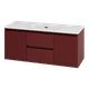 Wine - 120 Тумба подвесная 2 ящ., 2дв., красная матовая эмаль (бордовая)