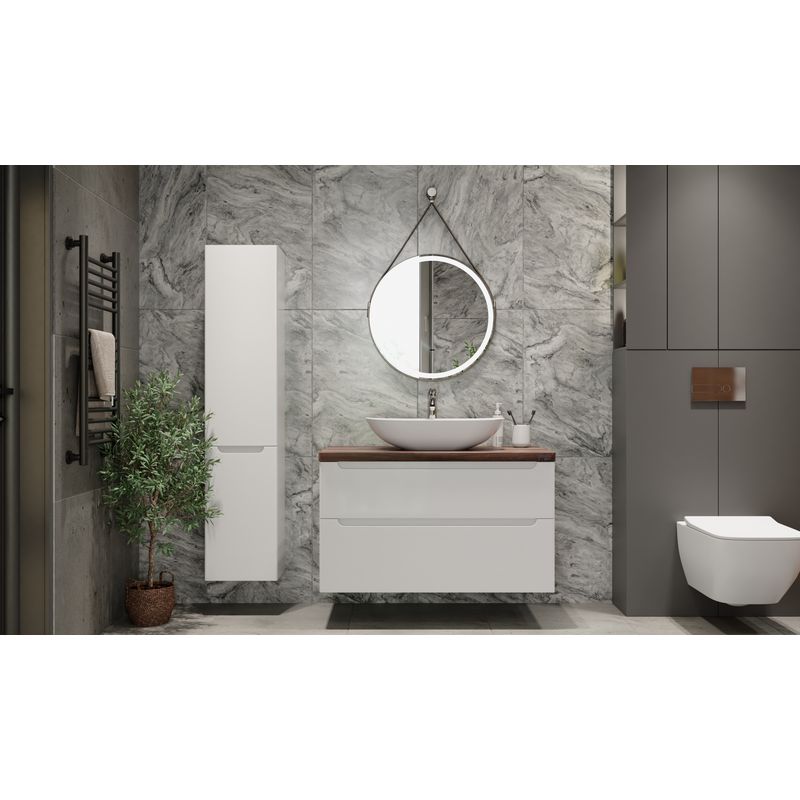 Зеркало Jorno Wood 60 с подсветкой и бесконтактным включателем / Wood.02.60/ТК