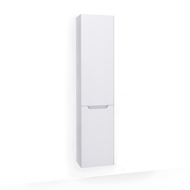 Шкаф-пенал для ванной Jorno Wood 150 подвесной / Wood.04.150/P/W белый