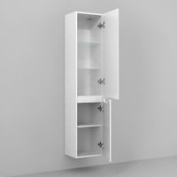 Шкаф-пенал для ванной Jorno Wood 150 подвесной / Wood.04.150/P/W белый — 2