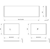 Экран для ванны торцевой Ravak City 80 левый / X000001062 белый — 3