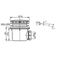 Сифон для душевого поддона Ravak Standard X01314 90 хpом — 3