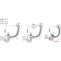Сифон для ванны Ravak II X01507 хpом (квадратный) — 2