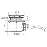 Сифон для душевого поддона Ravak Profesional X01749 90 черный — 3