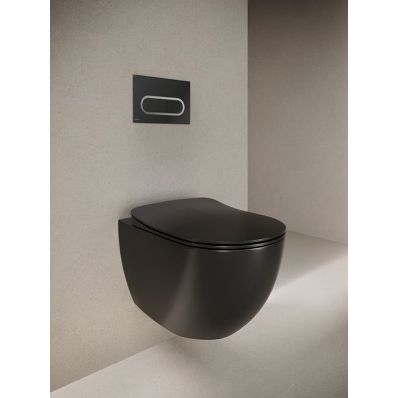 Подвесной унитаз Ravak Uni Chrome RimOFF X01794 безободковый черный