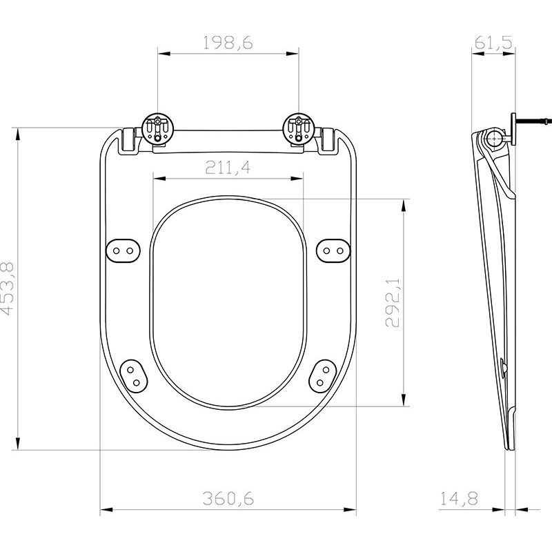 Сиденье для унитаза Ravak Uni Chrome Flat X01795 черный