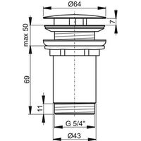 Донный клапан Ravak X01840 без перелива розовое золото — 3