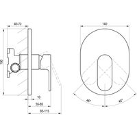Смеситель скрытого монтажа для душа Ravak CR 066.00 X070057 хром + нужен R-Box (X070052) — 5