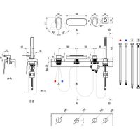 Смеситель для ванны Ravak CR 025.00 врезной каскадный X070073 — 8