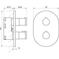 Смеситель скрытого монтажа для душа Ravak CR 067.00 X070075 термостатический хром + нужен R-Box Multi (X070074) — 9