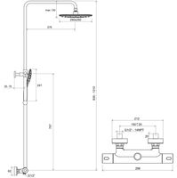 Душевая система Ravak Termo 300 TE 093.00/150 X070099 хром с термостатом — 8