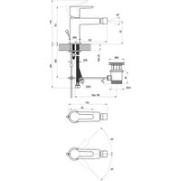 Смеситель для биде Ravak PU 055.00 X070144 с донным клапаном — 2