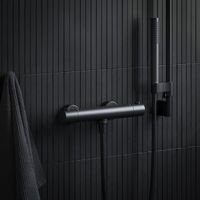 Смеситель для душа Ravak PU 033.20/150 X070188 настенный термостатический без гарнитуры черный — 4
