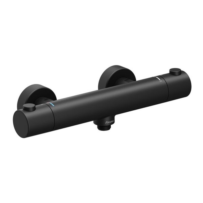 Смеситель для душа Ravak PU 033.20/150 X070188 настенный термостатический без гарнитуры черный