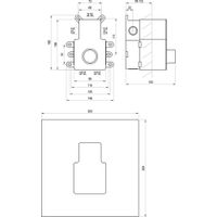 Рабочее тело смесителя скрытого монтажа Ravak R-box RB 07F.50 Вертик. O2/03 (для ES 068, EL 068) X070235 — 4