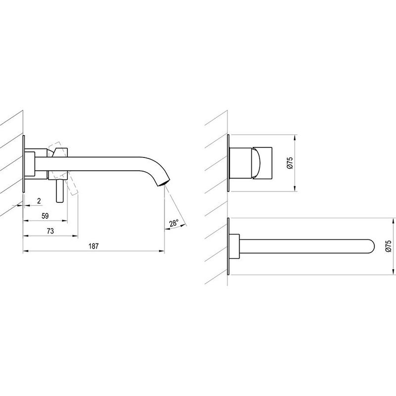 Смеситель скрытого монтажа для раковины Ravak ES 019.10WV.O1 X070241 белый вельвет + нужен R-Box RB 07B.50 (X070231)