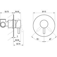 Смеситель скрытого монтажа для душа Ravak ES 062.10WV.O1 X070248 белый вельвет — 3