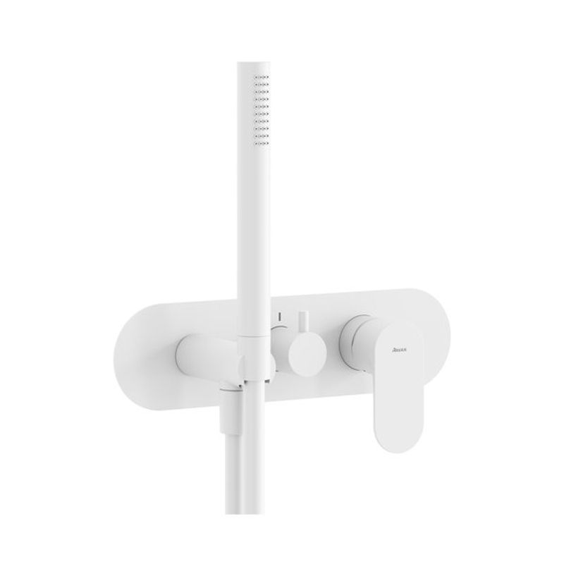 Душевой гарнитур скрытого монтажа Ravak EL 068.10WV.O3+S белый вельвет + нужен R-Box RB 07D.50 (X070233)