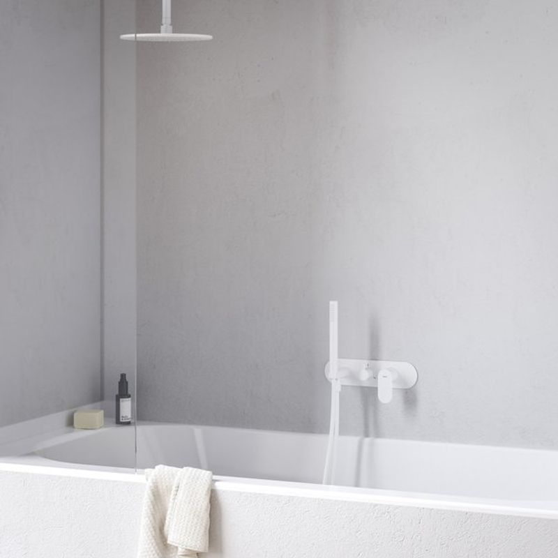 Душевой гарнитур скрытого монтажа Ravak EL 068.10WV.O3+S белый вельвет + нужен R-Box RB 07D.50 (X070233)