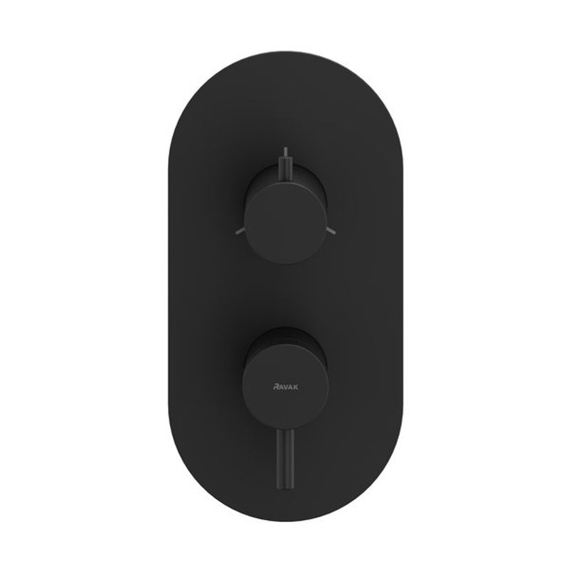 Смеситель скрытого монтажа для душа Ravak ES 063.20BLM.O3 X070283 черный матовый + нужен R-Box RB 07F.50 (X070235)