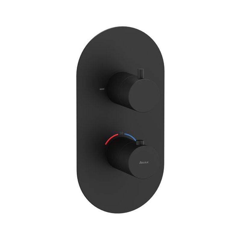 Смеситель скрытого монтажа для душа Ravak ES 063.20BLM.O2 X070286 черный матовый + нужен R-Box RB 07C.50 (X070232)
