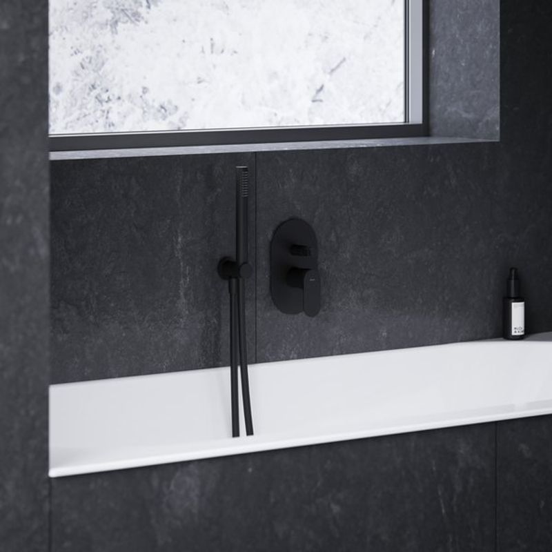 Смеситель скрытого монтажа для душа Ravak EL 061.20BLM.O2 X070298 черный матовый