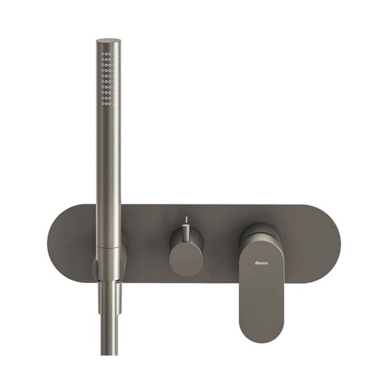 Смеситель скрытого монтажа для душа Ravak EL 065.20GB.O2+S графит + нужен R-Box RB 07D.50 (X070233)