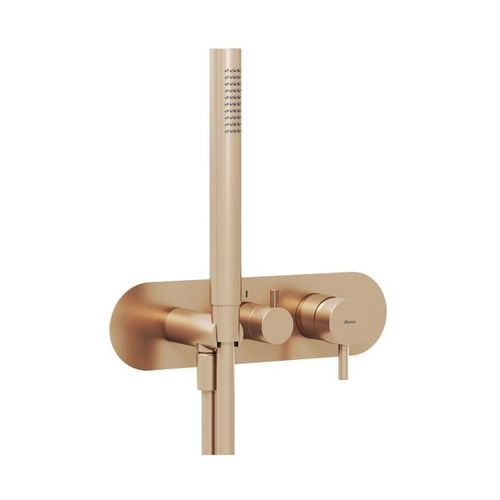 Душевой гарнитур скрытого монтажа Ravak ES 068.60RGB.O3+S розовое золото + нужен R-Box RB 07E.50 (X070233)