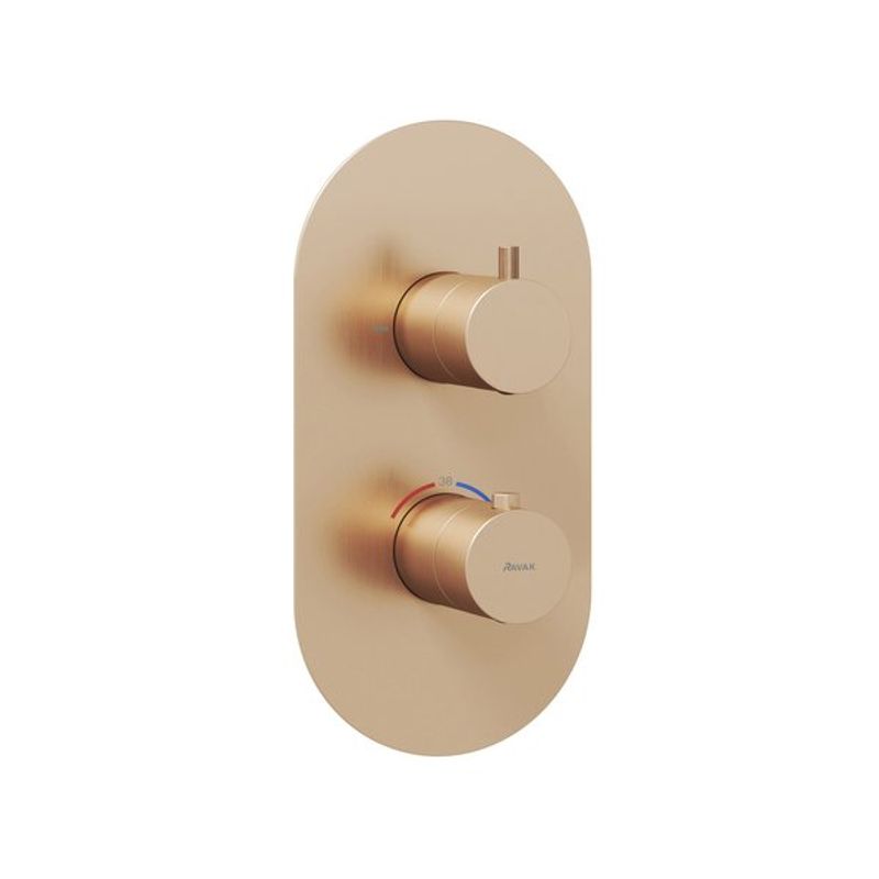 Смеситель скрытого монтажа для душа Ravak ES 063.60RGB.O2 X070360 розовое золото + нужен R-Box RB 07C.50 (X070232)