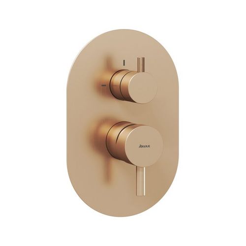 Смеситель скрытого монтажа для душа Ravak ES 065.60RGB.O2 X070362 розовое золото + нужен R-Box RB 07E.50 (X070234)
