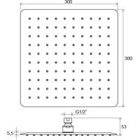 Верхний душ Ravak 982.00 300 мм X07P016 квадратный — 4