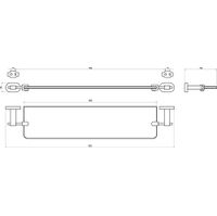 Полка для ванной Ravak CR 500.00 стеклянная 64 см — 3