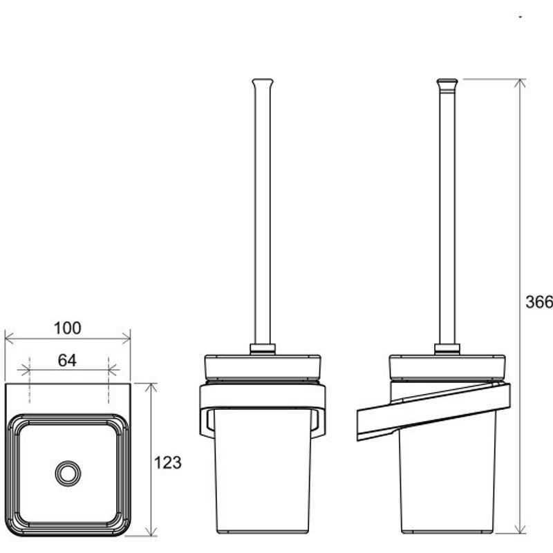 Ершик для унитаза Ravak CR 410.00 X07P196 стекло