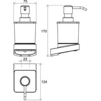 Дозатор для жидкого мыла Ravak TD 231.00 X07P323 стекло — 2