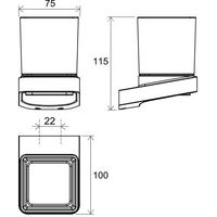 Стакан для зубных щеток Ravak TD 210.20 X07P557 черный стекло — 6