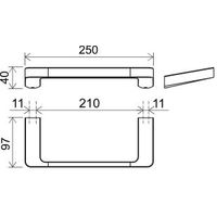 Держатель для полотенец Ravak TD 300.20 X07P560 черный 25 см — 5