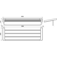 Держатель для полотенец Ravak TD 330.20 X07P563 черный 66 см — 3