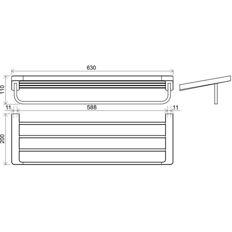 Держатель для полотенец Ravak TD 330.20 X07P563 черный 66 см