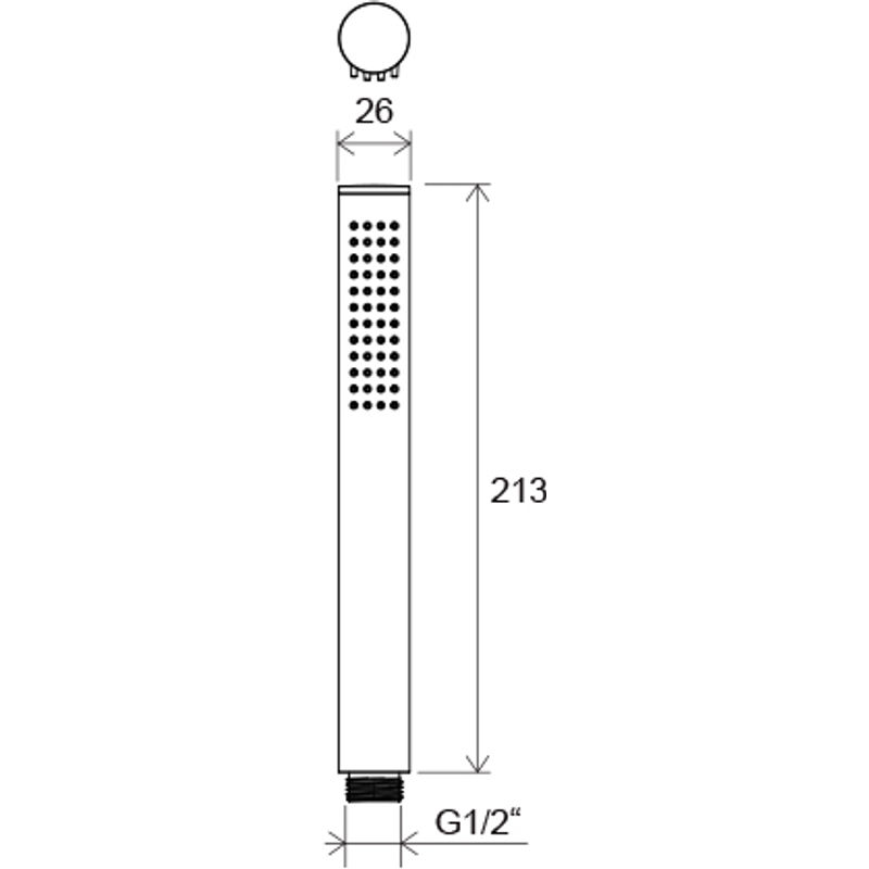 Душевая лейка Ravak 957.20 1 режим X07P573 черная