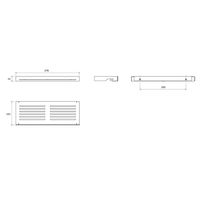 Полка для ванной Ravak SLIM S X07P575 прямая черный/хром — 3