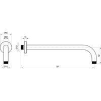 Кронштейн для верхнего душа Ravak 980.00 и 981.00 702.21BLM X07P676 черный матовый — 3