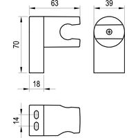 Держатель для душа Ravak 611.10WV поворотный X07P686 белый вельвет — 3