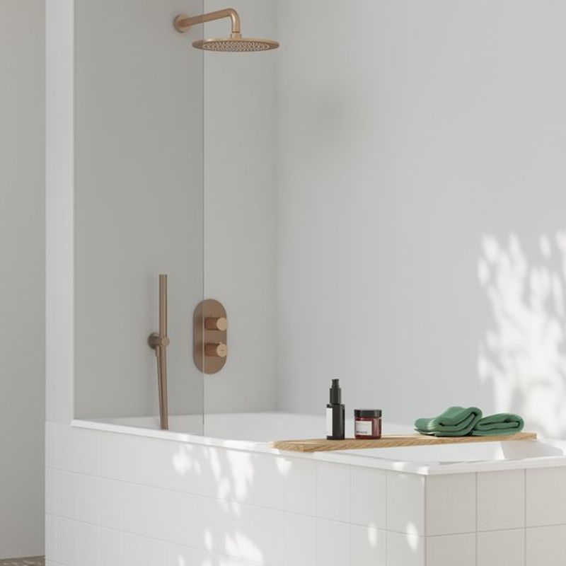 Верхний душ Ravak 980.60RGB 250 мм X07P711 розовое золото