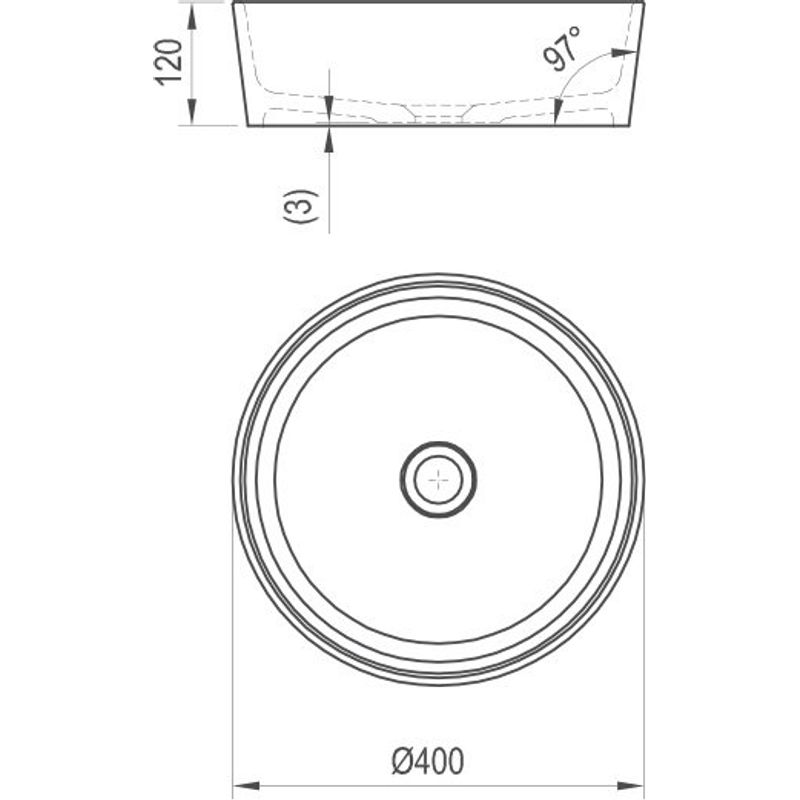 Раковина Ravak MOON 1 XJN01300000 без перелива