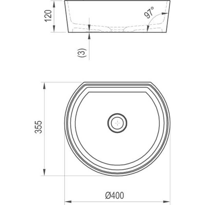 Раковина Ravak MOON 1C XJN01300001 без перелива