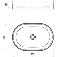 Раковина Ravak CERAMIC 550 O SLIM XJX01155001 белый — 5