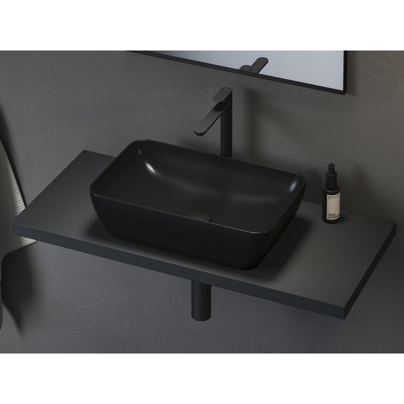 Раковина Ravak UNI 500 R SLIM XJX03150000 керамическая черная